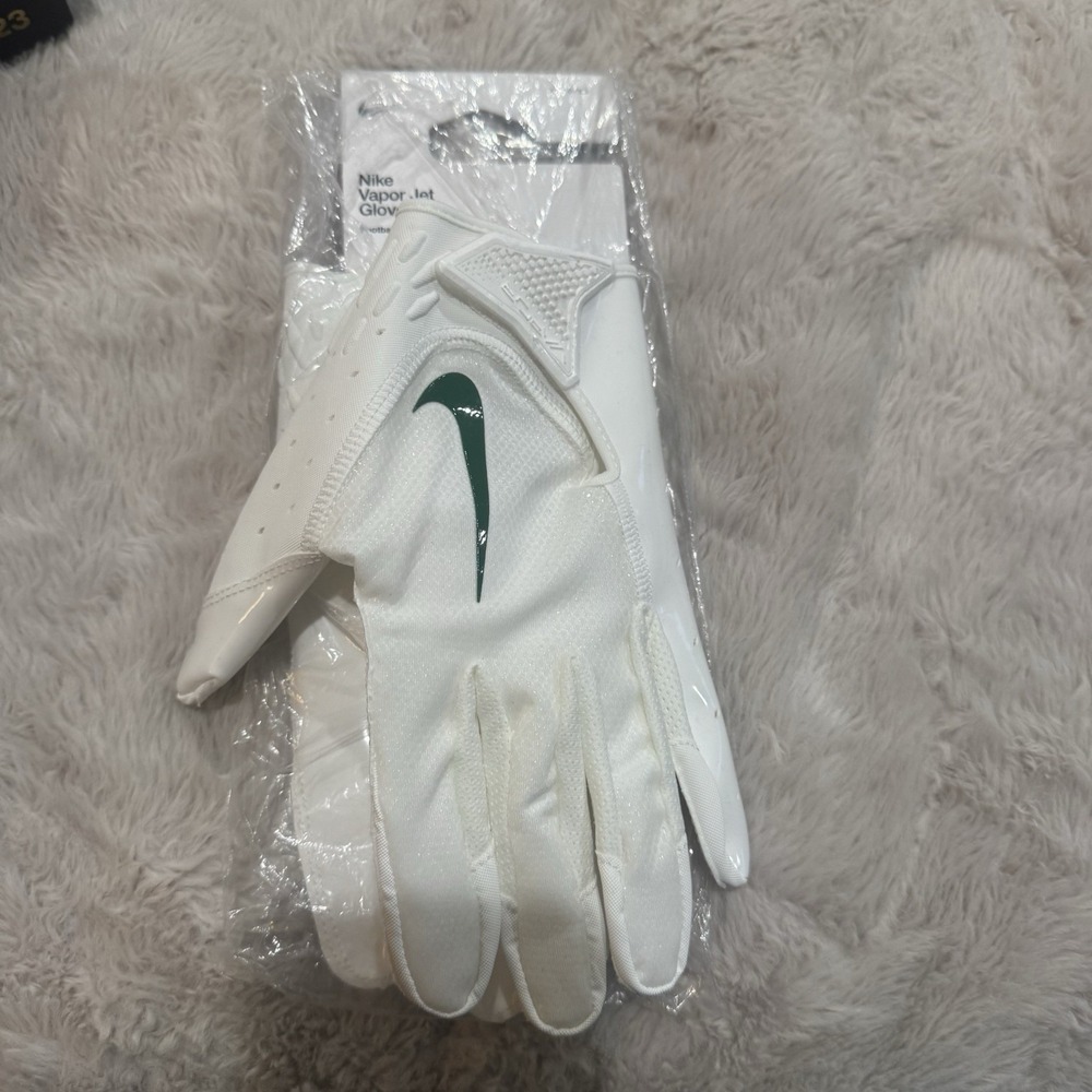 Nike Vapor Jet Football Gloves Unisex XL White/green NWT